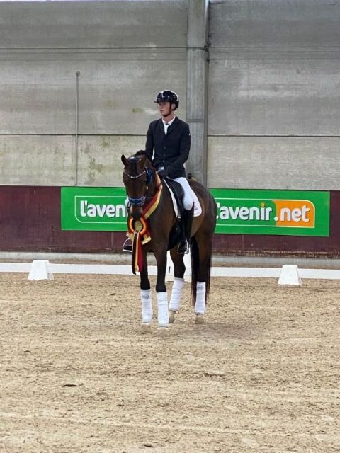 Cyriel De Coker and Ferrari BRONS medal at the Belgian Championship of 4yo in 2021